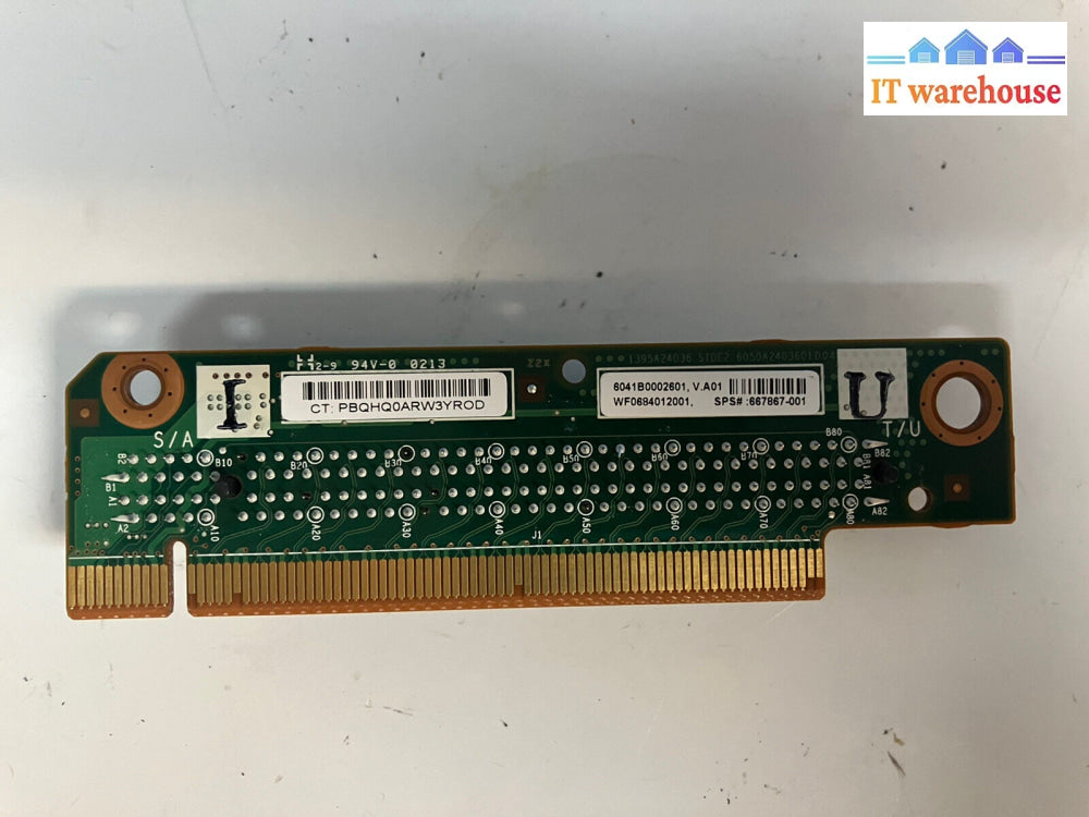 ~ Hp 667867-001 Proliant Dl360P Gen8 Pci-E X16 Fh Riser Card