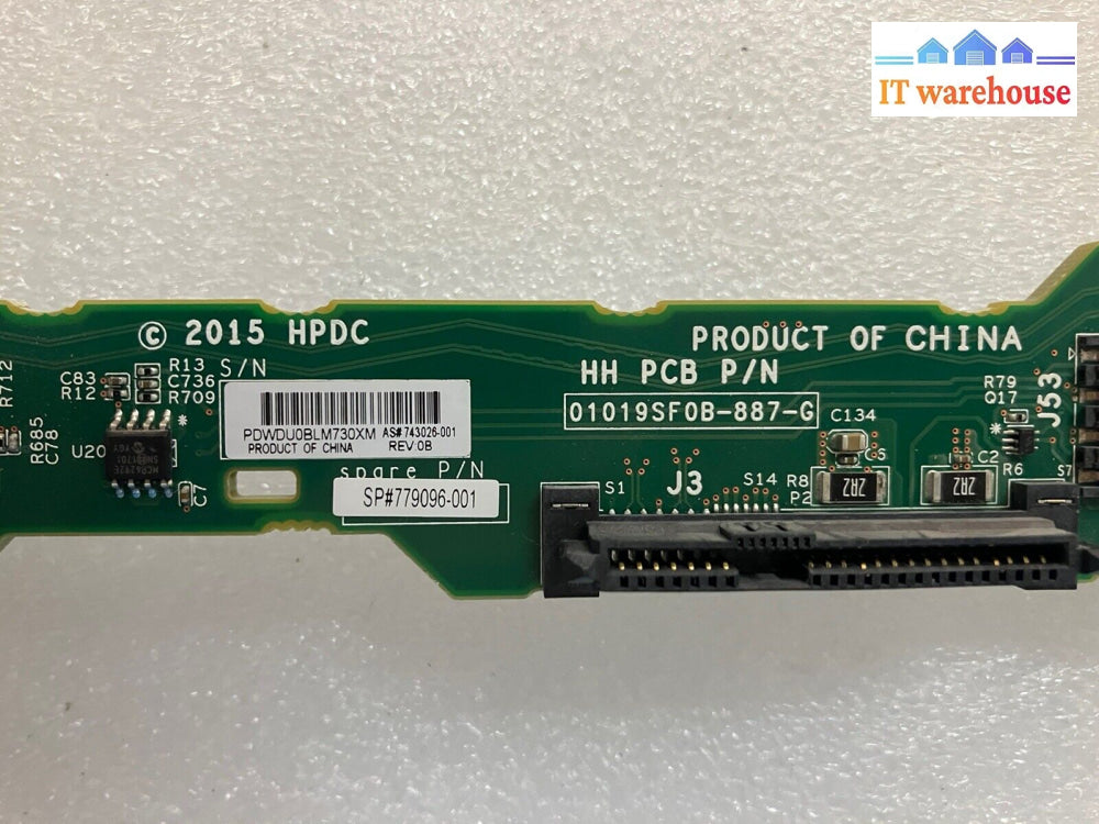 Hp Dl160 G9 Server 4Lff Backplane Board 779108-001 ~