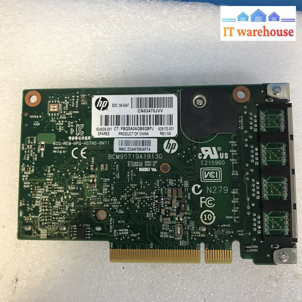 Hp Ethernet 1Gb 4-Port 331Flr Adapter Hstns-Bn71 629133-001 634025-001