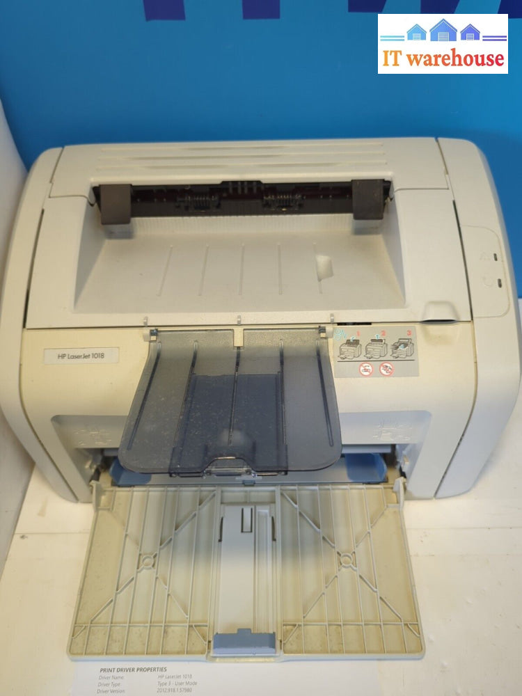 Hp Laserjet 1018 Standard Laser Printer Tested (No Toner) -