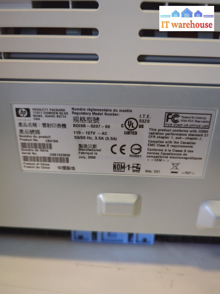 Hp Laserjet 1018 Standard Laser Printer Tested (No Toner) -