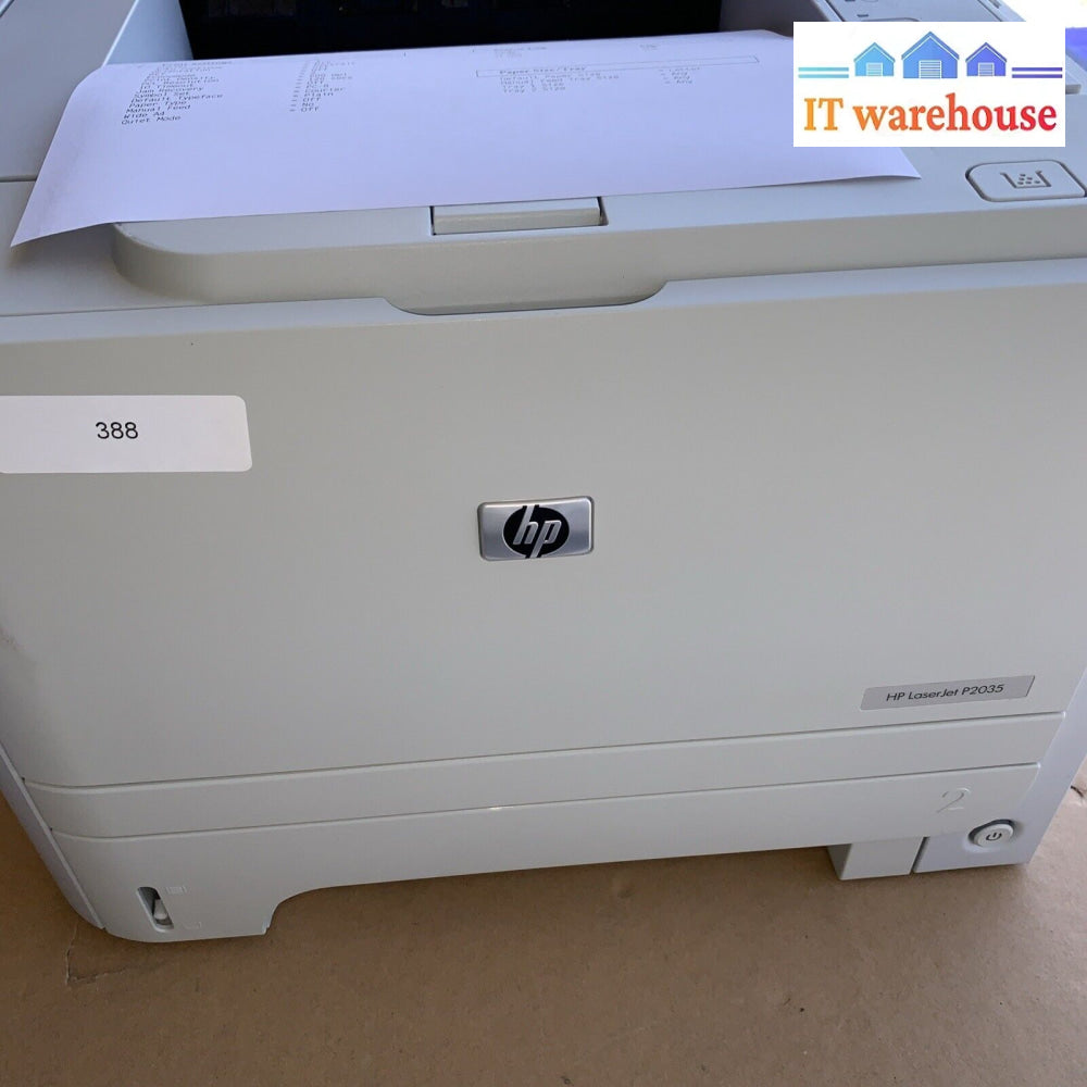 Hp Laserjet P2035 Usb Monochrome Laser Printer (4383 Page Count)