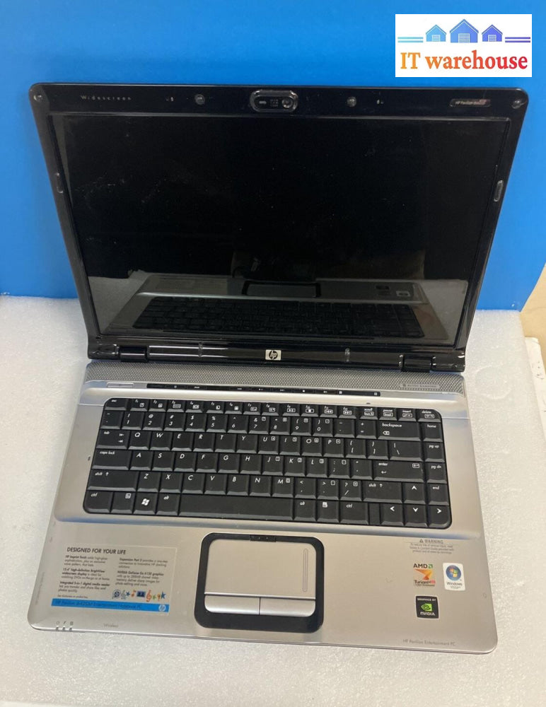 ~ Hp Pavilion Dv6000 15.4’ Laptop Amd Turion 1.6Ghz Cpu 3Gb Ram 120Gb Hdd Win Xp