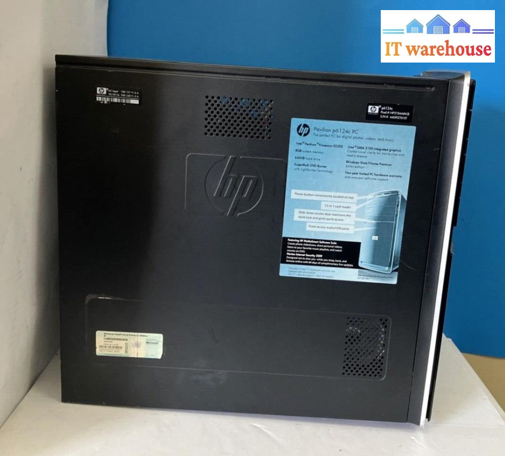 Hp Pavilion P6000 Desktop Intel E5200 Cpu / 4Gb Ram 250Gb Hdd Win Xp Pro ~