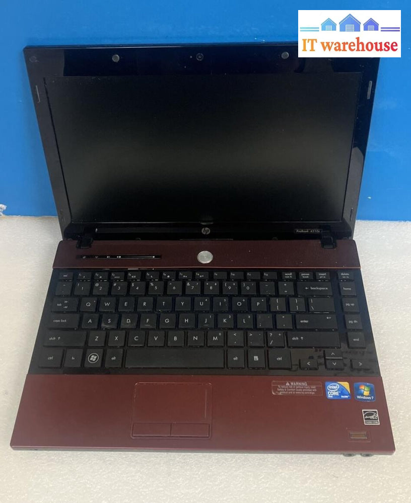 Hp Probook 4310S 13.3’ Laptop Intel C2D Cpu 3Gb Ram 250Gb Hdd Xp (No Batt) ~