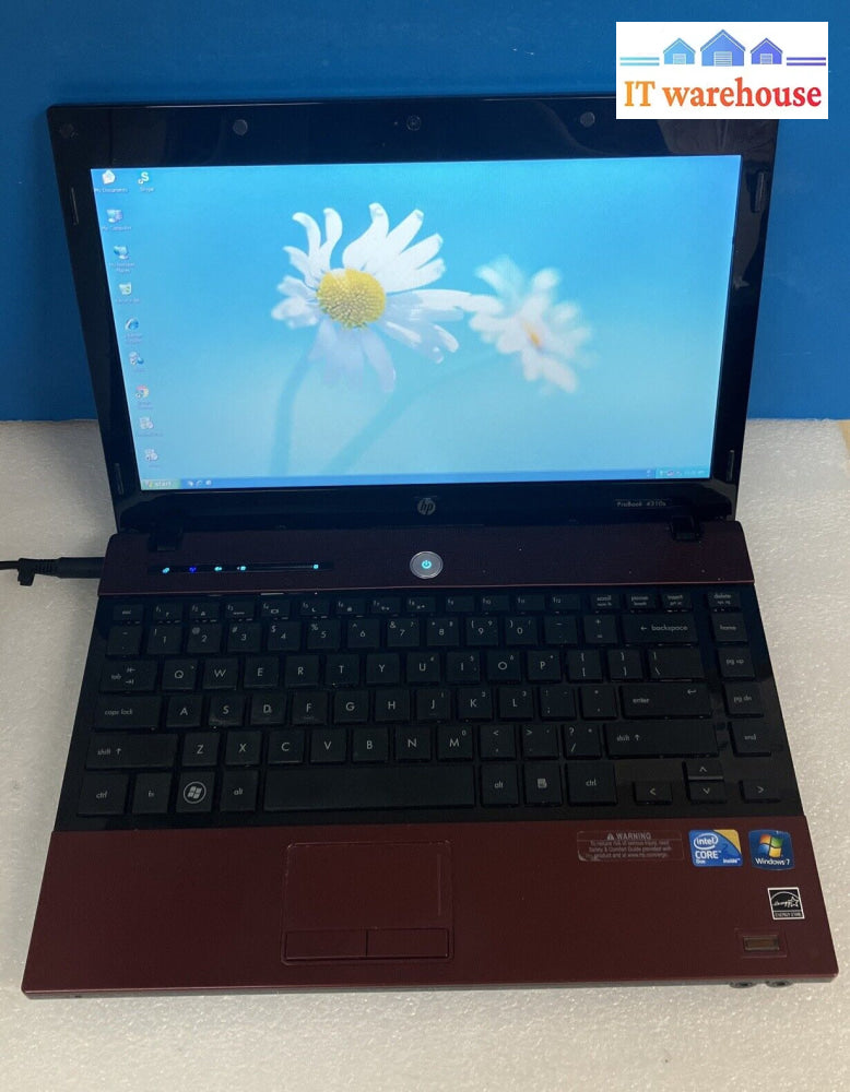 Hp Probook 4310S 13.3’ Laptop Intel C2D Cpu 3Gb Ram 250Gb Hdd Xp (No Batt) ~