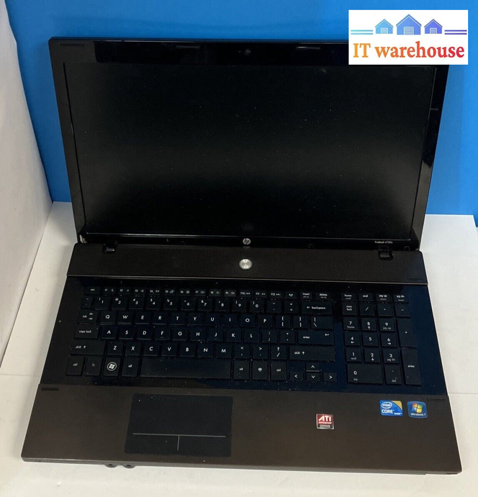 Hp Probook 4720S 17.3’ Laptop Intel I5-M430 Cpu 3Gb Ram 120Gb Ssd (Bad Battery)~