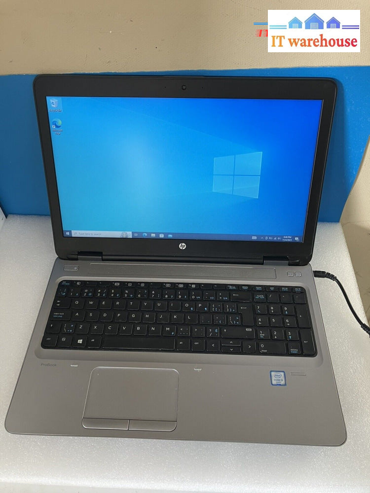 ~ Hp Probook 650 G2 15.6’ Laptop I5-6200U 2.30Ghz 8Gb Ram 240Gb Ssd (No Battery)