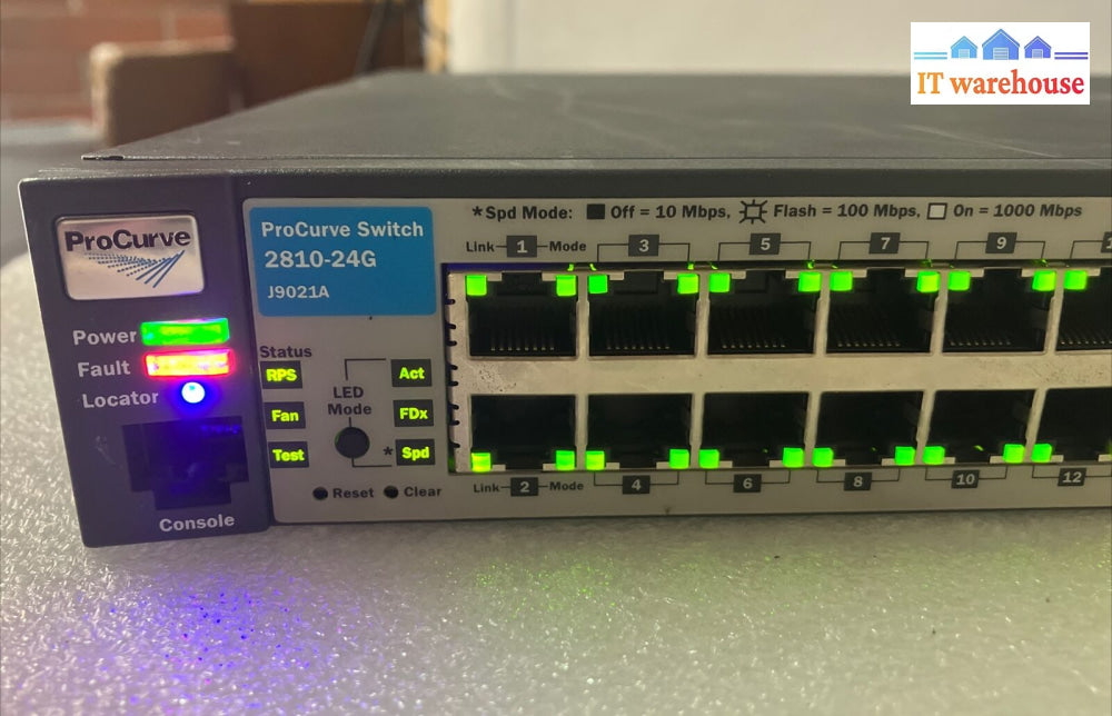 Hp Procurve 2810-24G J9021A 24X Ports + 4X Sfp Gigabit Network Switch ~