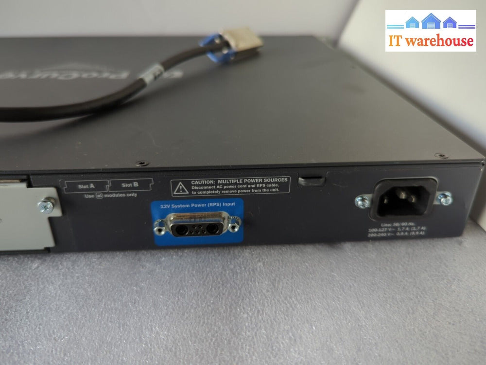 Hp Procurve J9145A 2910Al-24G 24 Port Gigabit Switch With 8121-0879 Cable -