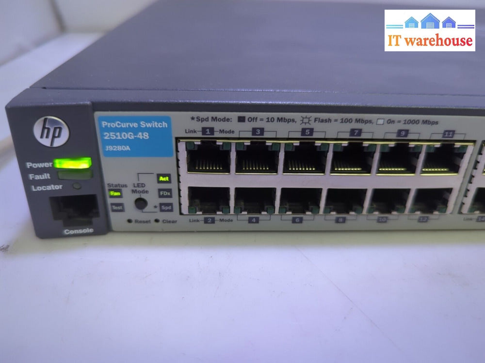 Hp Procurve Switch 2510G-48 J9280A 48 Ports Gigabit Managed -