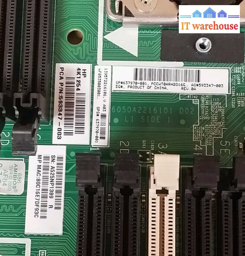 - Hp Proliant Dl160 G6 Motherboard 637970-001 4K1254 593347-003 @@@