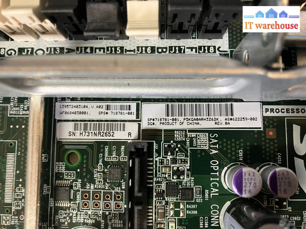 ~Hp Proliant Dl360P Gen8 Motherboard 718781-001 622259-002 + 2*E5-2620Cpu + 331Flr