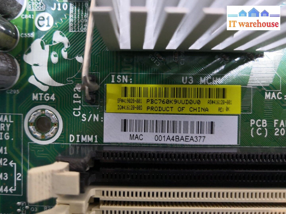 + Hp Proliant Ml110 G4 Motherboard 419028-001 System Board 416120-001 *Tested* @@