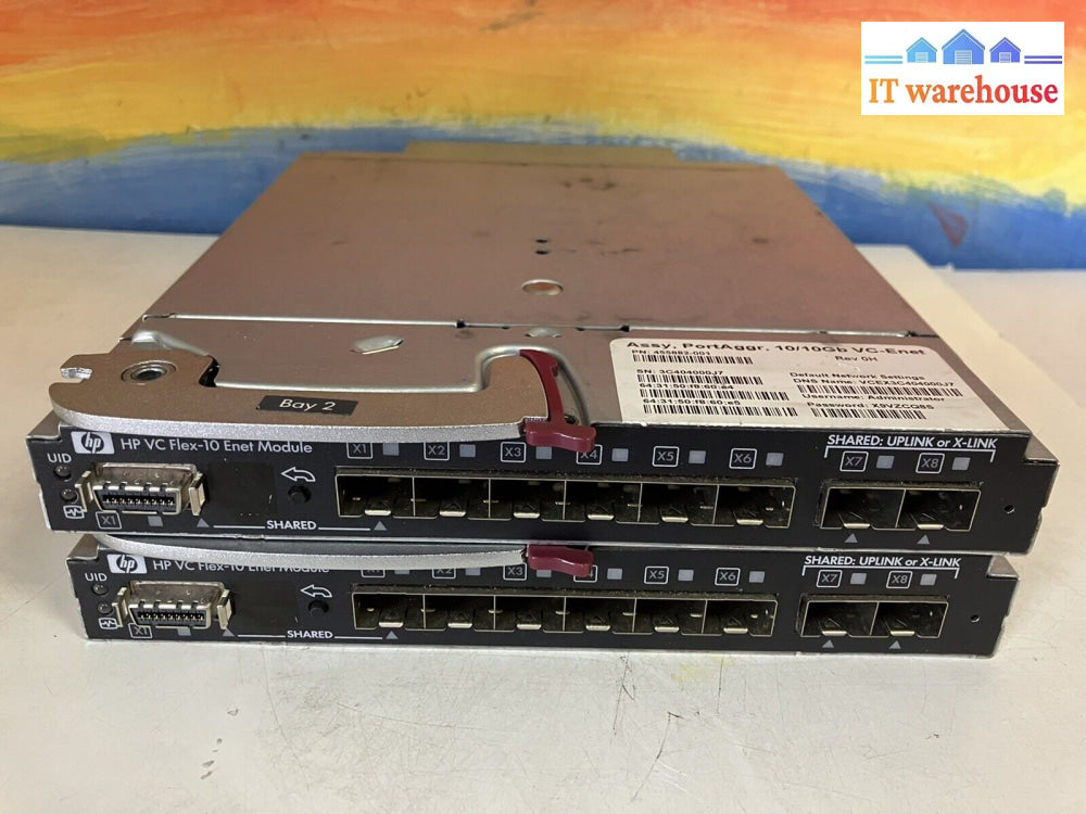 ~ Hp Vc Virtual Connect Enet 10/10Gb Ethernet Switch Module 455882-001 Vc-Enet