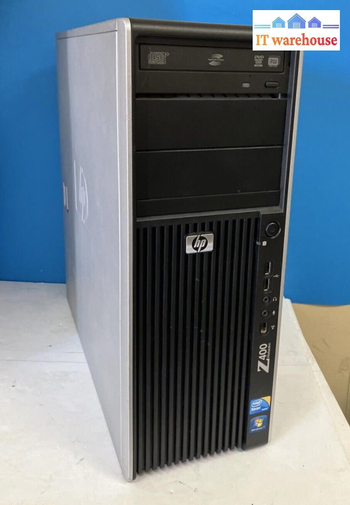 Hp Z400 Workstation Tower Desktop W/ Intel Xeon W3565 Cpu 12Gb Ram 500Gb Hdd ~