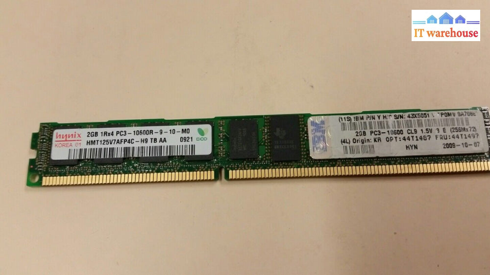 Hynix 2Gb 1Rx4 Pc3-10600R Ddr3 Vlp Server Ram Hmt125V7Afp4C-H9 @@@