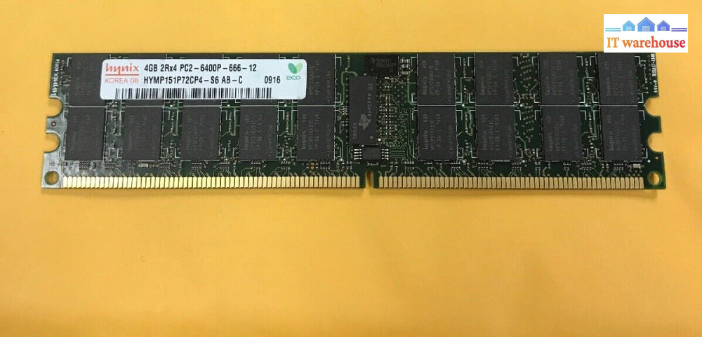 Hynix Samsung 4Gb (1X4Gb) Ecc Ram Hymp151P72Cp4-S6 Ab-C Pc2 6400P-666-12 @@@