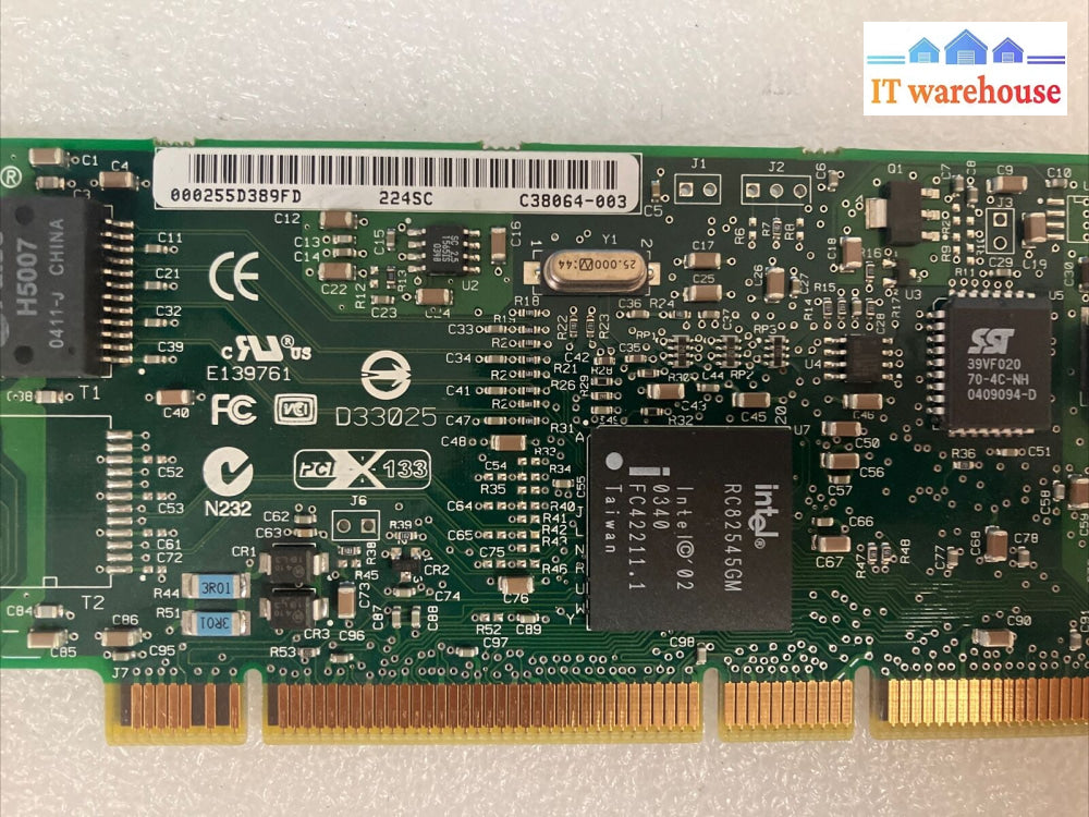 Ibm 00P6130 Intel 1Gbps Single Port Pci-X Ethernet Adapter C38064-003 H12818 ~