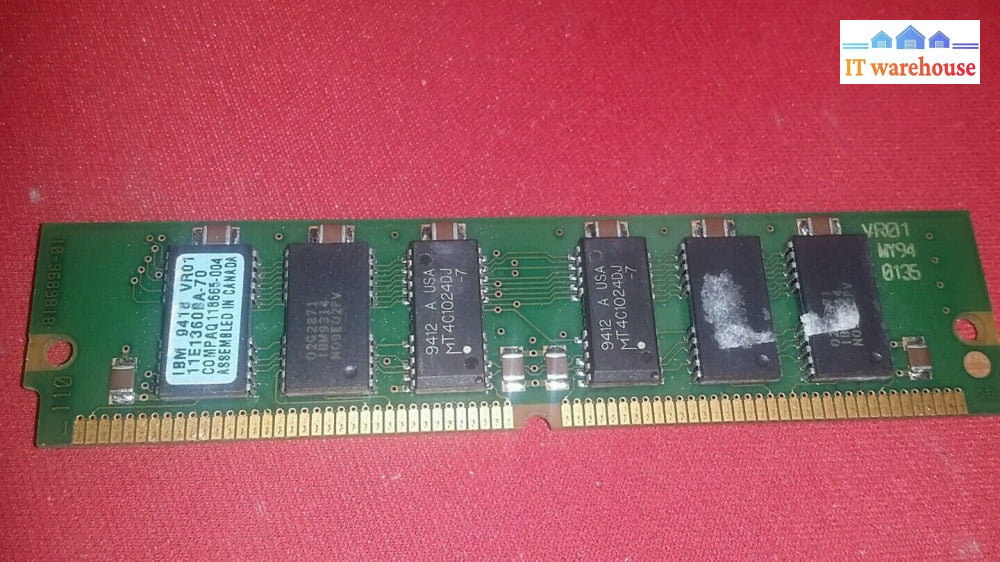 Ibm 11E1360Ba-70 4Mb 70Ns 72-Pin Simm Parity Fpm Ram Memory #E.box-21