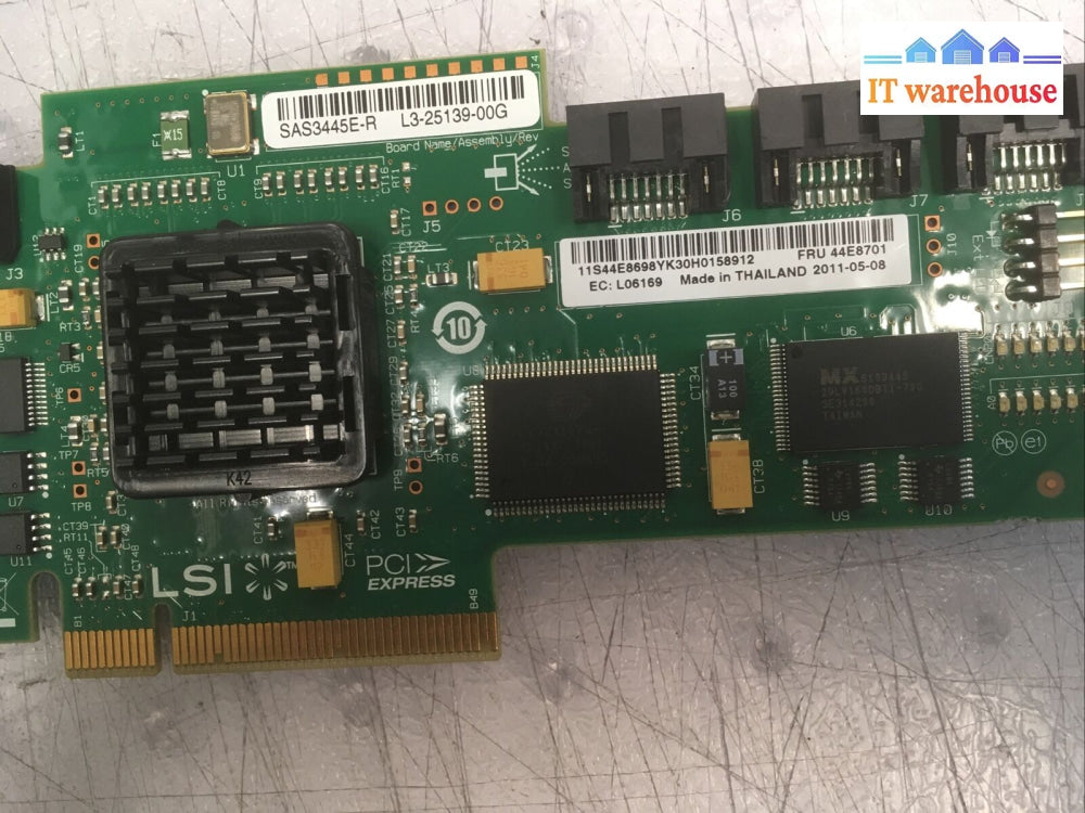 + Ibm 44E8701 Lsi Logic Sas3445E-R Raid Controller Card Server 3Gb/S L3-25139-00G