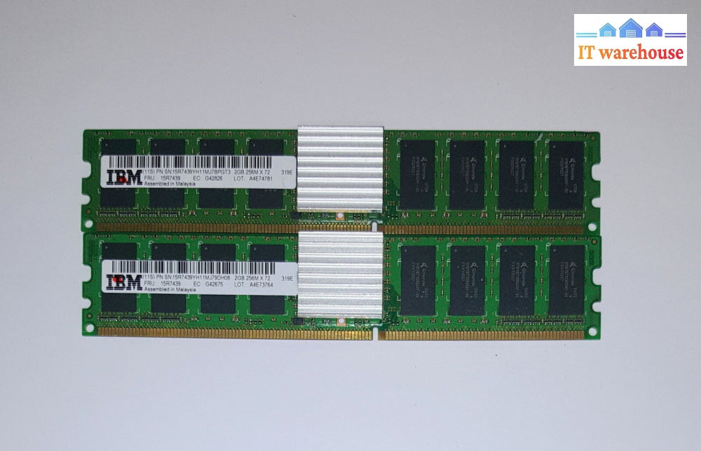 Ibm 4Gb (2X2Gb) Ddr2 667Mhz Power6 Server Ram Memory Kit 15R7439 @@@