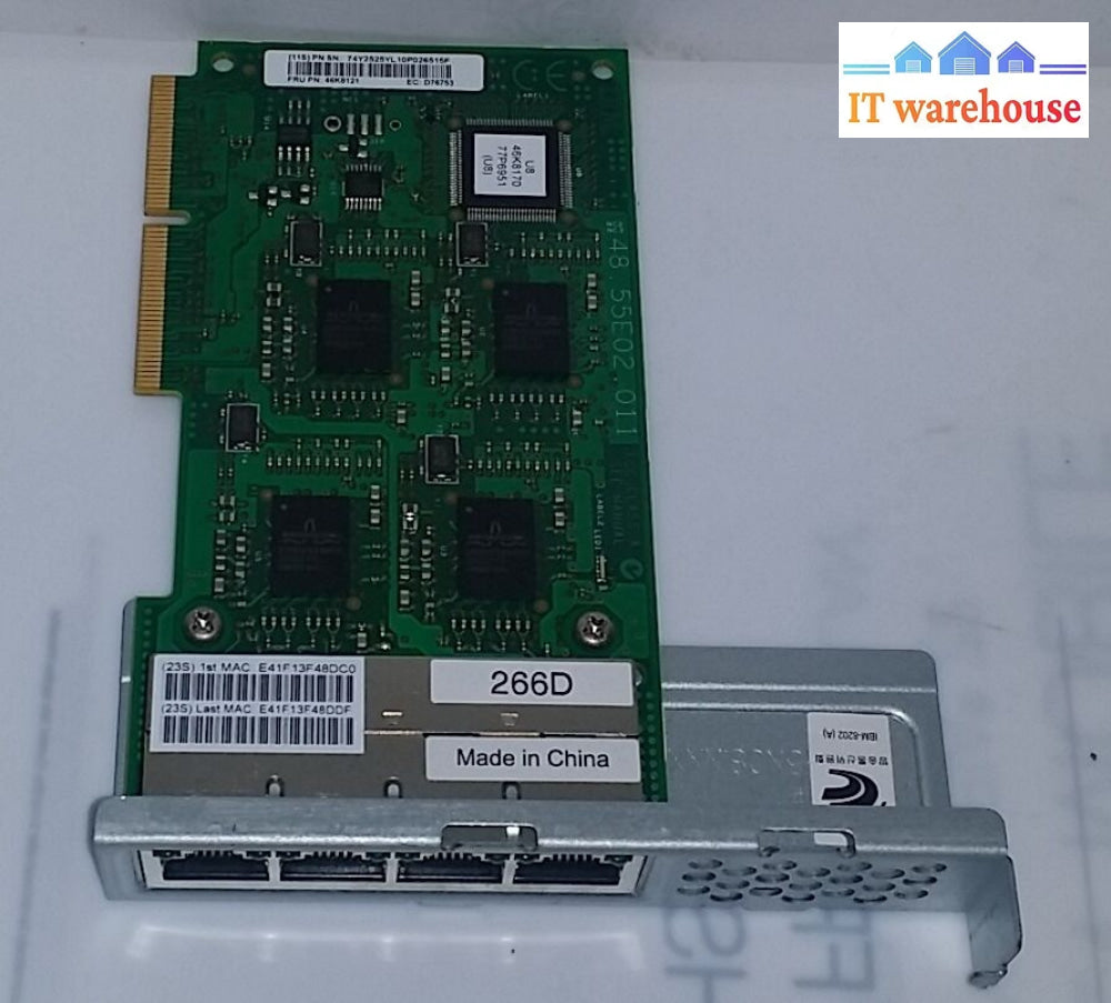 Ibm 74Y2525 1Gb Quad Port Ive Hea 4X Rj-45 Ccin 266D Server Pseries @@@