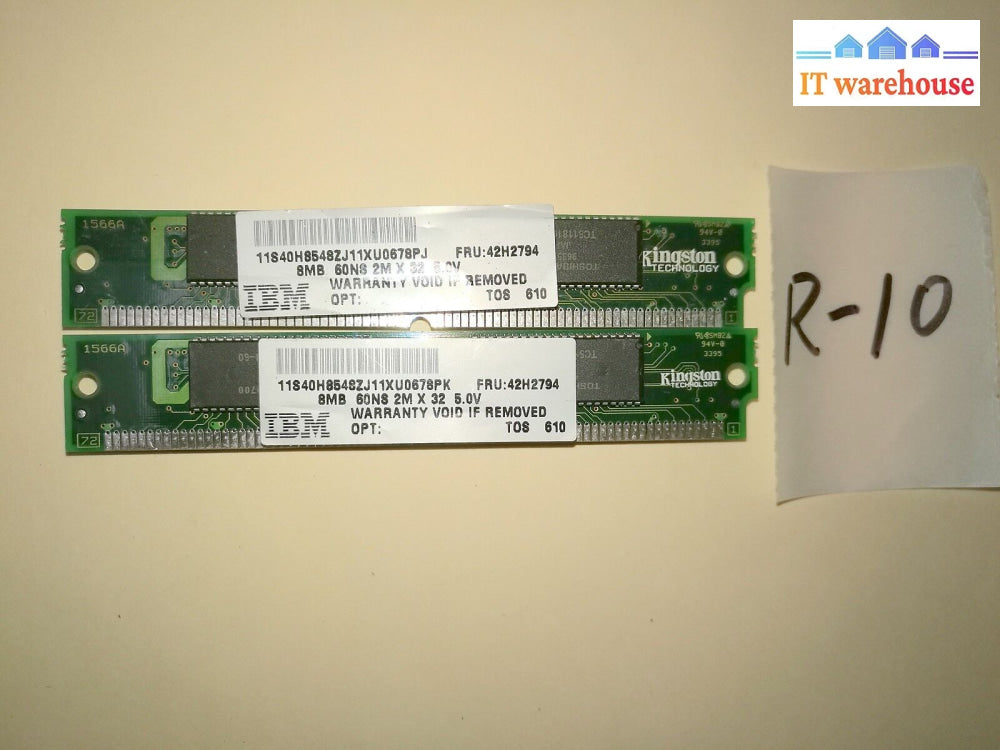 + Ibm 8Mb 2Mx32 60Ns 5.0V Memory Ram Sticks 42H2794 @@@