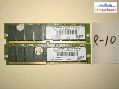 + Ibm 8Mb 2Mx36 P 70Ns 5.0V Memory Ram Sticks 92G7521 05H0910 @@@