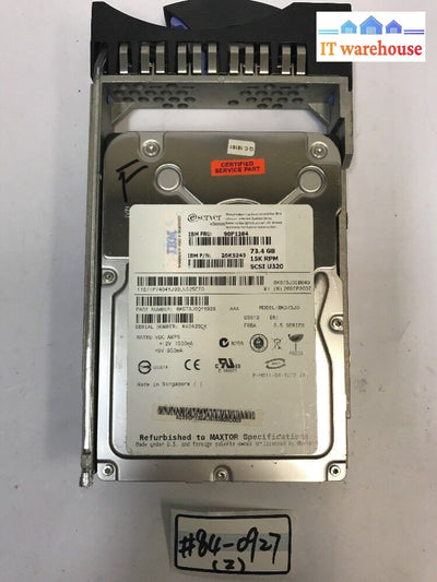 - Ibm 90P1384 26K5245 8K073J0 73.4Gb 15K Rpm Scsi 3.5 Hard Drive W/ Caddy @@@