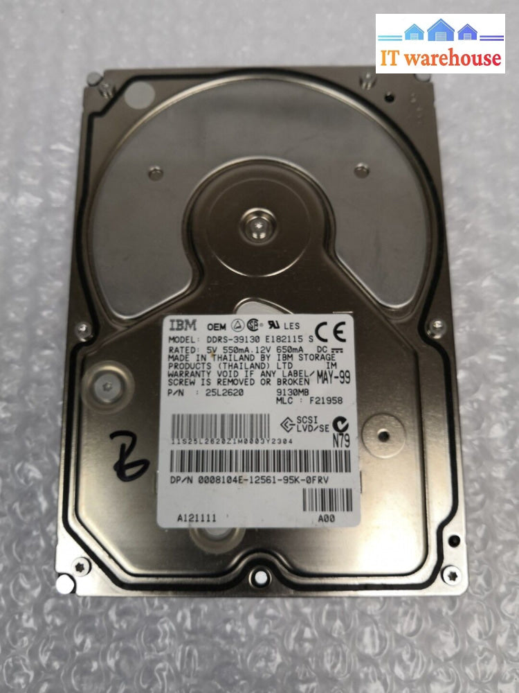 - Ibm Ddrs-39130 25L2620 9.1Gb 80 Pin Ultra 2 Scsi Hard Drive @@@