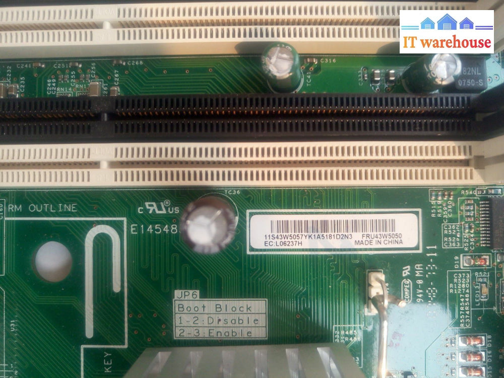 - Ibm Lenovo Server X3200 Motherboard Socket 775 Fru 43W5050 W/Sas Card @@@