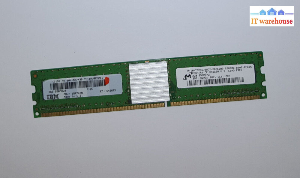 Ibm Micron 2Gb Ddr2 667Mhz Power6 Server Ram Memory 15R7439 @@@