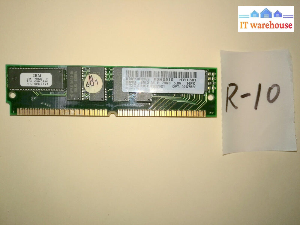 + Ibm Ram 05H0910 92G7521 92G7520 8Mb 2Mx36 70Ns 5.0V @@@