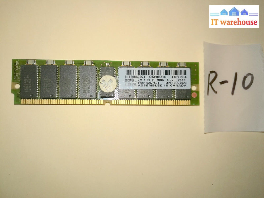 + Ibm Ram 05H0910 92G7521 92G7520 8Mb 2Mx36 70Ns 5.0V