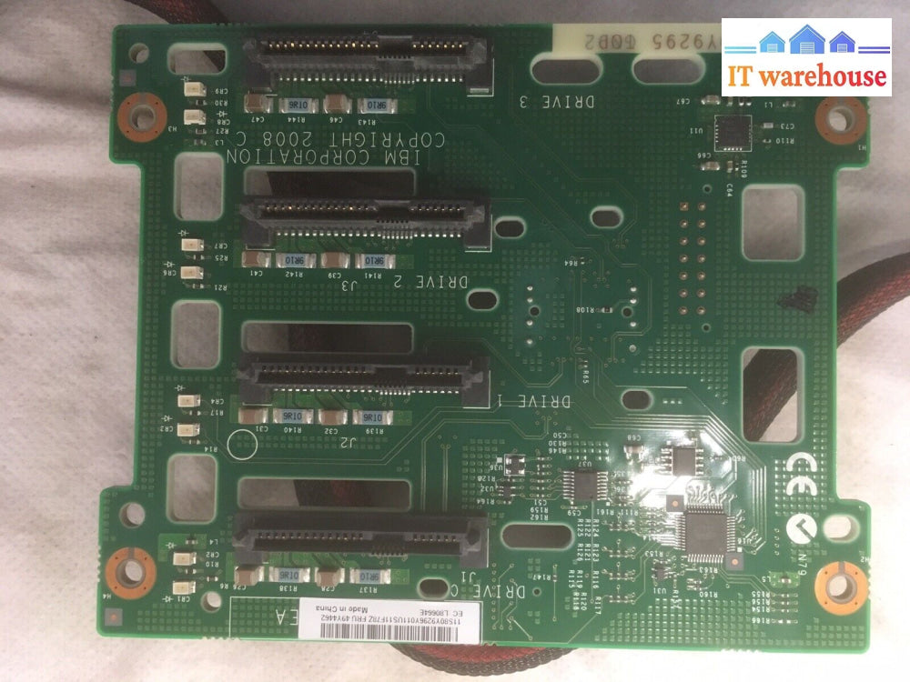 + Ibm X3200 M3 Sas Sata Backplane 49Y4462 & Raid Controller 49Y4737 Cables