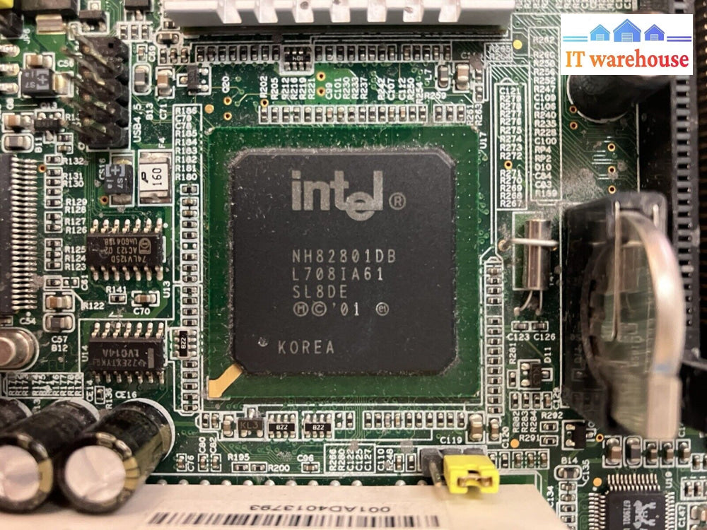 ~Industry Motherboard Ip-4Mts6B Dual Network Port W/ Intel Celeron Sl86J + Plate