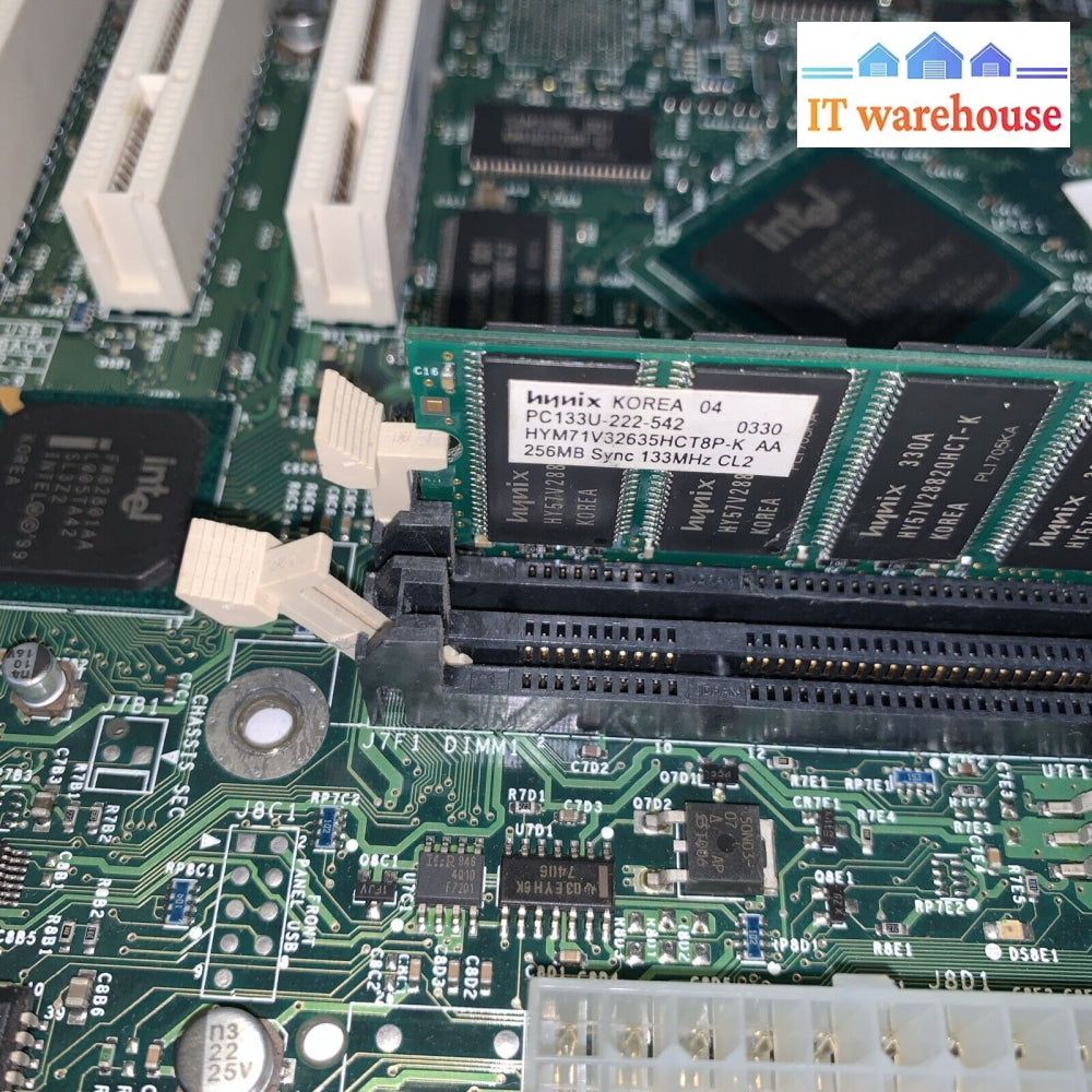 Intel Ca810E A01986-308 Motherboard W/ Celeron 533Mhz + 256Mb & I/O Plate