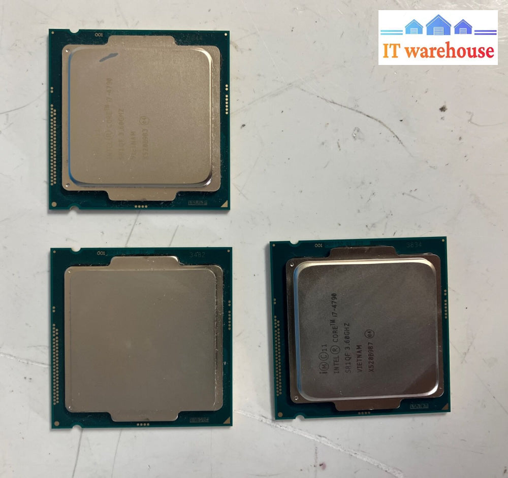 (Lot 3X) Intel Core I7-4790 3.60Ghz Quad-Core Lga 1150 8Mb Cpu Processor Sr1Qf ~