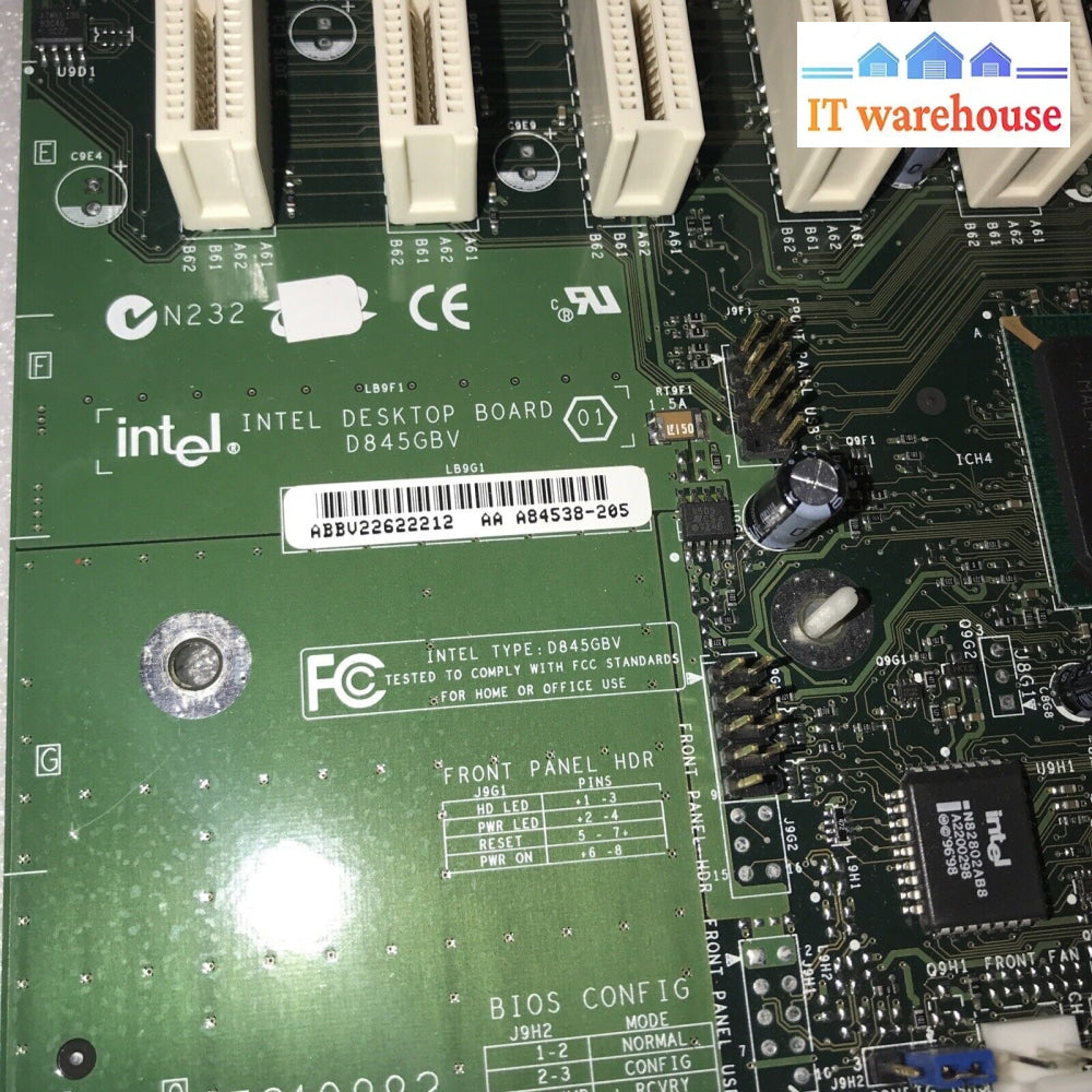 Intel D845Gbv Motherboard With Pentium 4 1.8Ghz Cpu