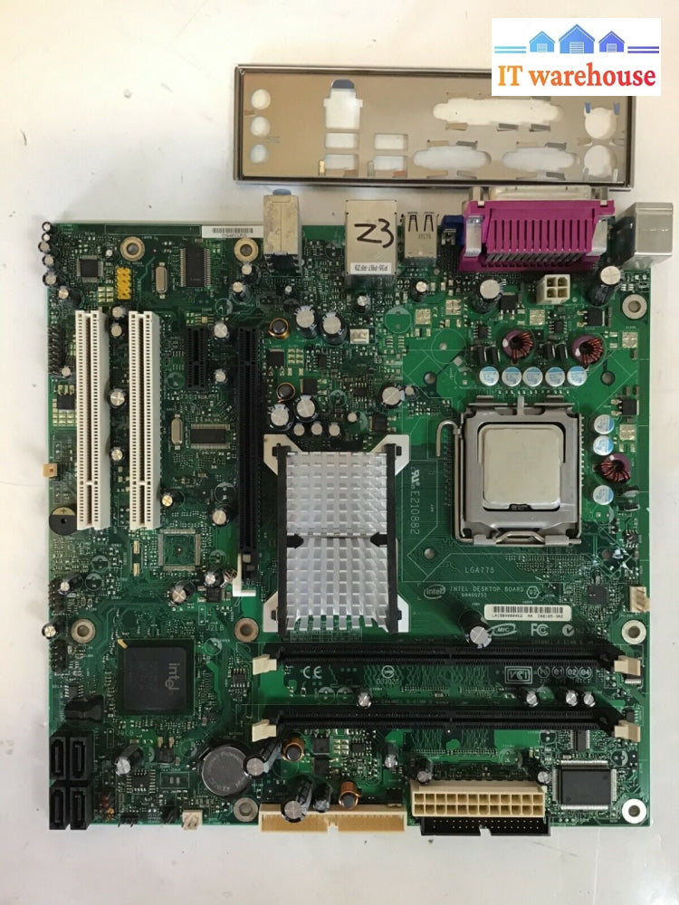 Intel Desktop Board D946Gzis Lga 775 W/ C2D 6400 Cpu + I/O Shield Tested