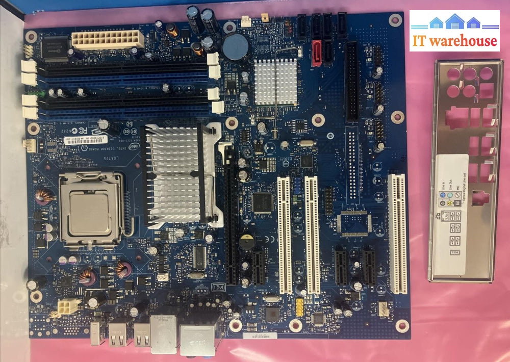 Intel Desktop Motherboard D81073-205 Socket Lga775 Ddr2 Atx With C2D E6750 Cpu ~