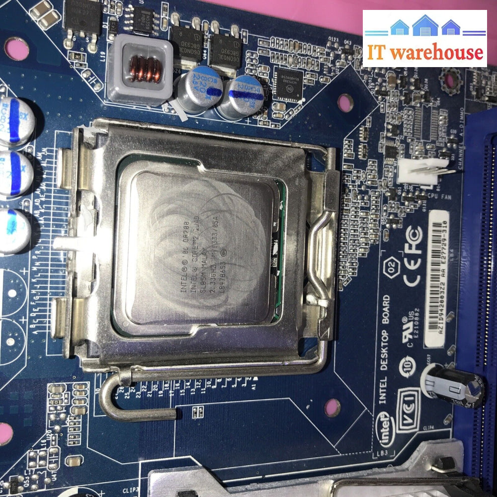 Intel Desktop Motherboard E27729-310 Model: Dg45Id With Quad Core Q8200 Cpu