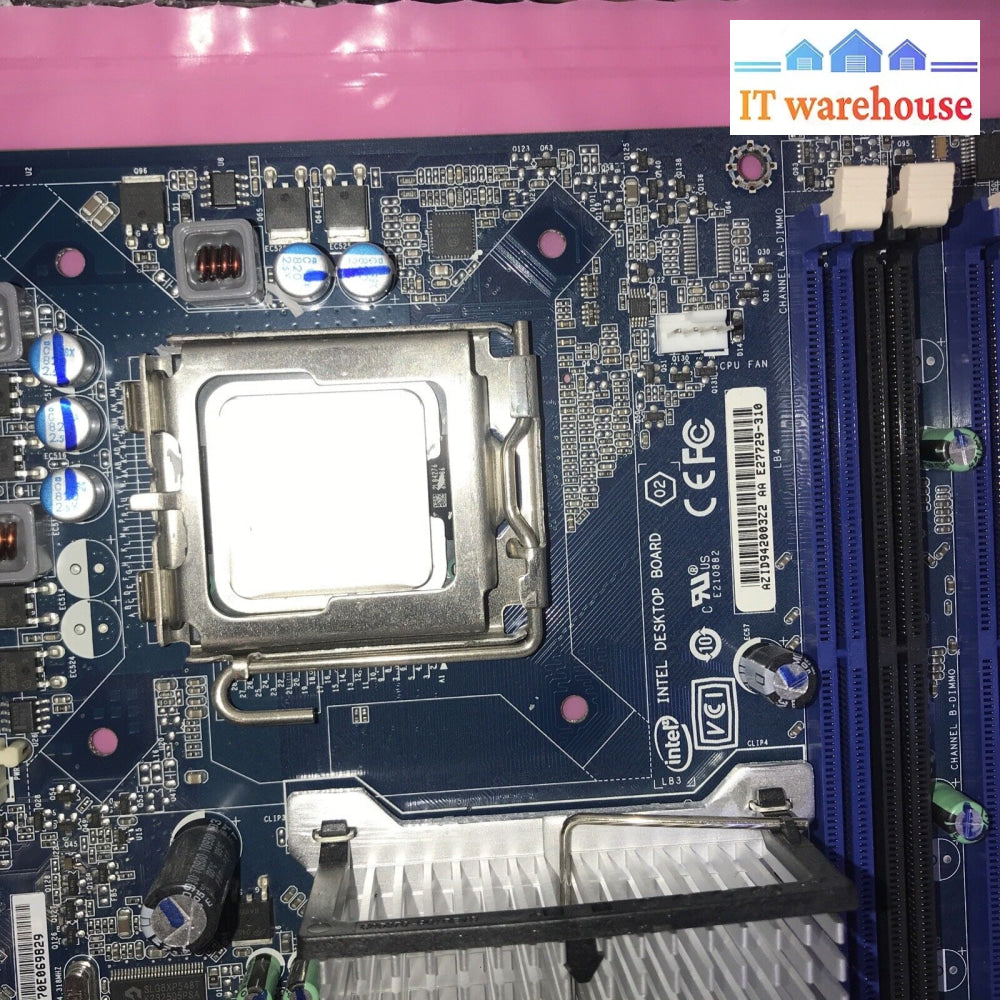 Intel Desktop Motherboard E27729-310 Model: Dg45Id With Quad Core Q8200 Cpu