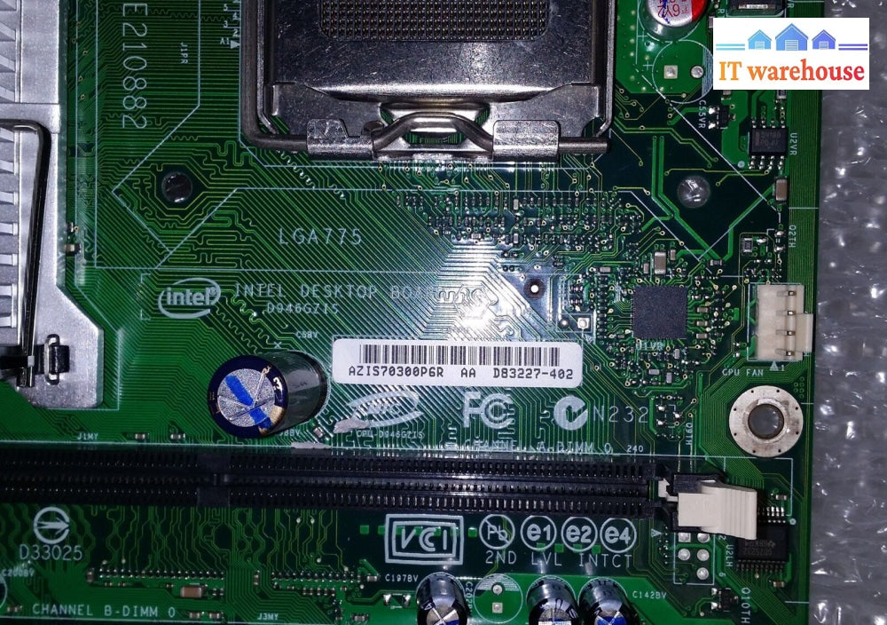 Intel Motherboard Socket 775 D83227-402 D946Gzis (# M-001)