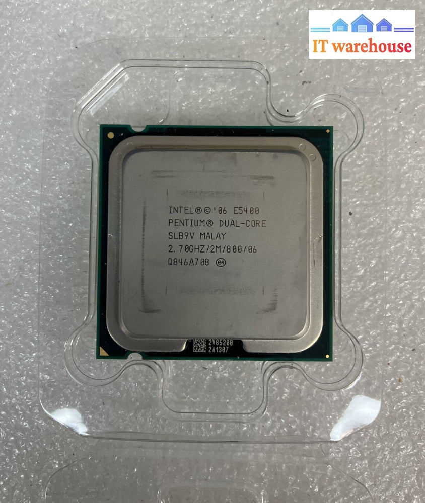 ~ Intel Pentium E5400 Dual-Core Cpu Processor Lga775 2.7Ghz Slb9V W/ Fan E33681