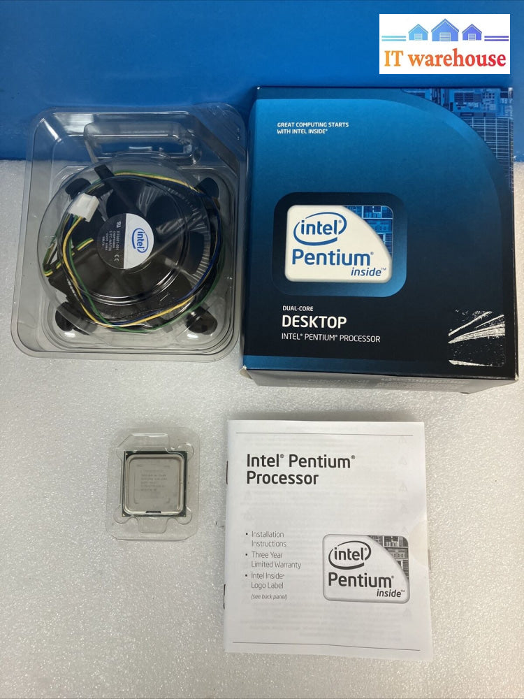 ~ Intel Pentium E5400 Dual-Core Cpu Processor Lga775 2.7Ghz Slb9V W/ Fan E33681