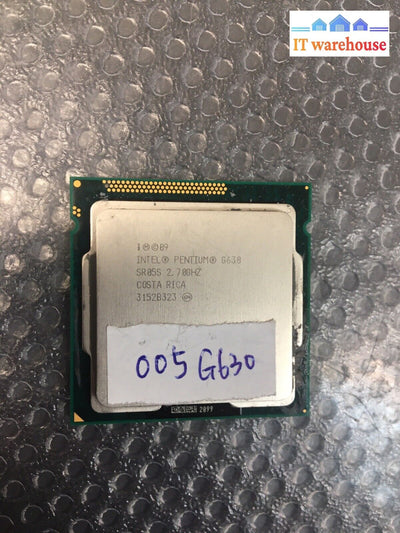 ~ Intel Pentium G630 Sr05S 2.70Ghz Costa Rica 3152B323 Cpu