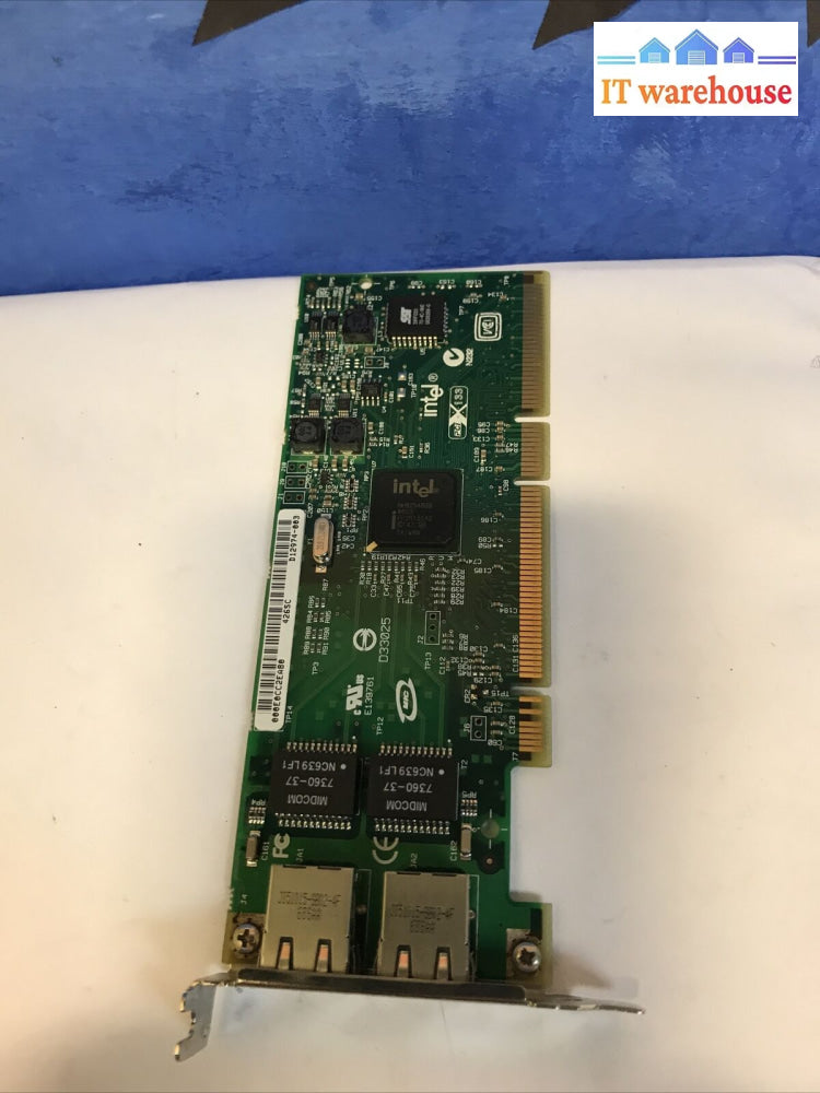 Intel Pro/1000 Gt Dual Port Gigabit Ethernet Pcix Network Card D12974-003 Low