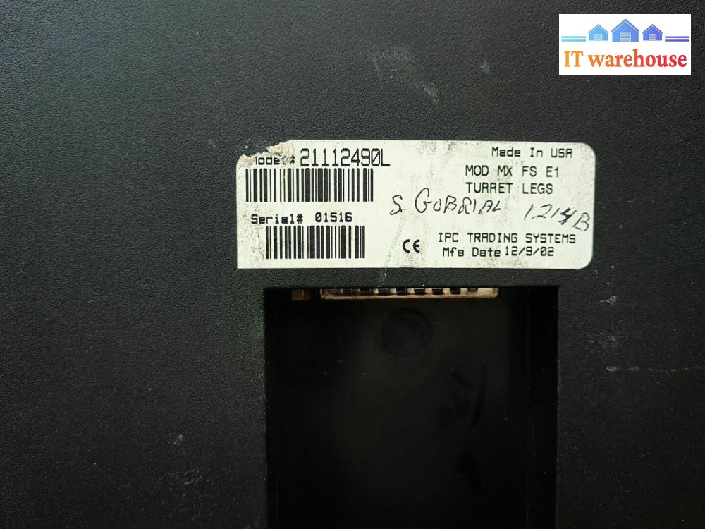 - Ipc Tradenet Mx Fs E1 Operator Interface Panel 21112490L